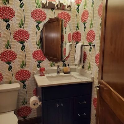 finishing touches with bathroom remodeling at Kring's Interiors